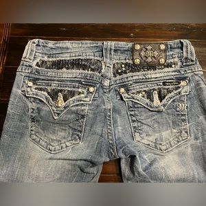 Black/Silver sequin bootcut Miss me